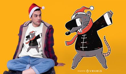 Design de t-shirt de Natal de rato chinês Design de t-shirt de Natal de rato chinês