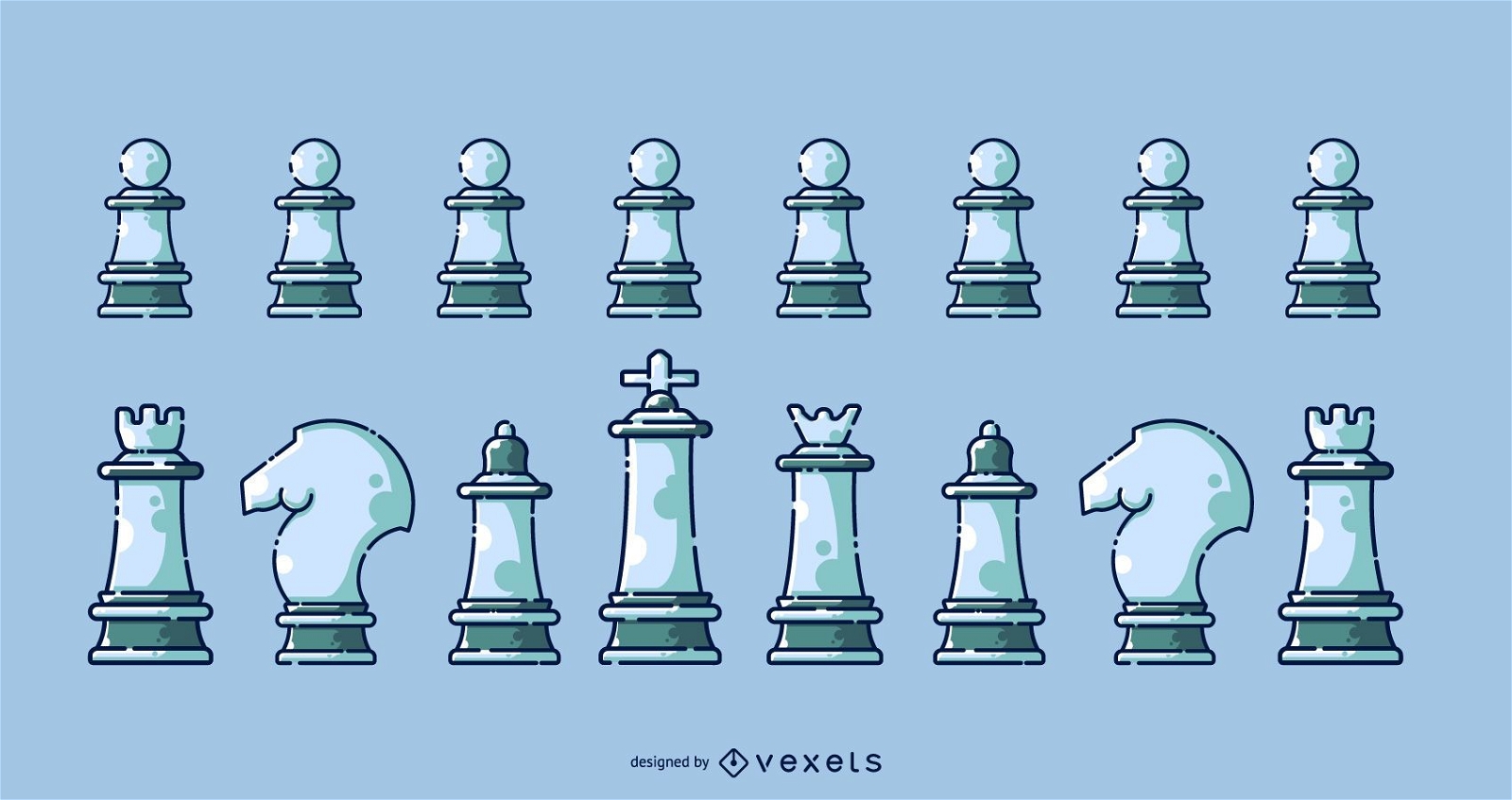 Coleção de ícones de xadrez