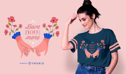 Romantic hands t-shirt design Romantic hands t-shirt design