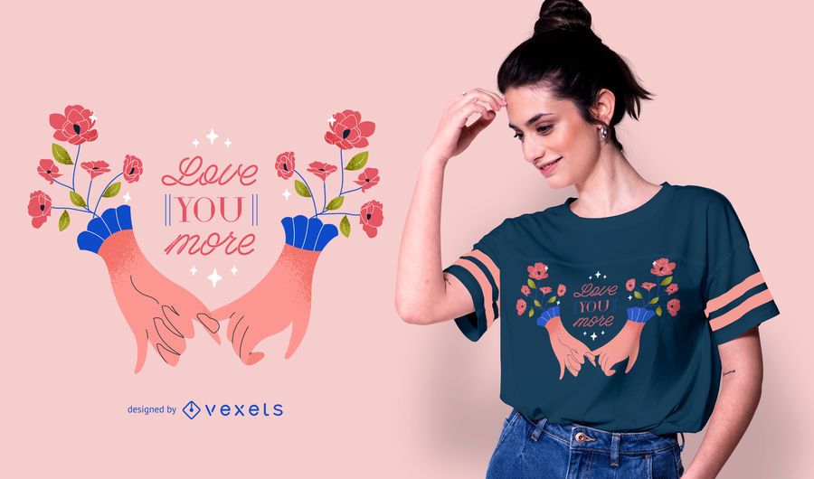 Romantic hands t-shirt design Romantic hands t-shirt design
