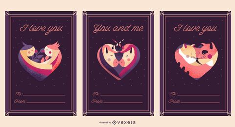 Plantilla de la postal - amor de san valentin Plantilla de la postal - amor de san valentin