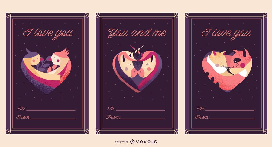 Valentine's Day Love Postcard Template Valentine's Day Love Postcard Template