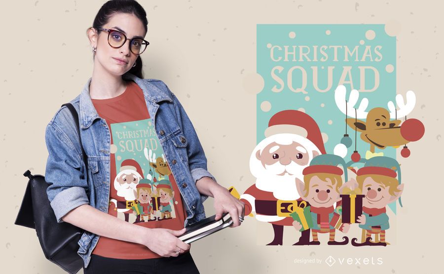 Weihnachtstruppent-shirt Entwurf Weihnachtstruppent-shirt Entwurf