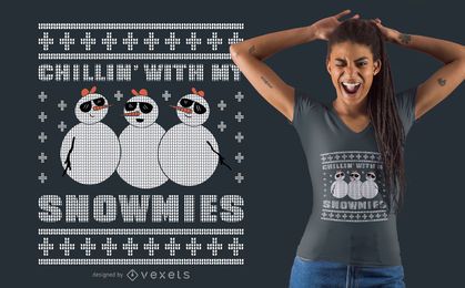 Diseño de camiseta escalofriante snowmies Diseño de camiseta escalofriante snowmies