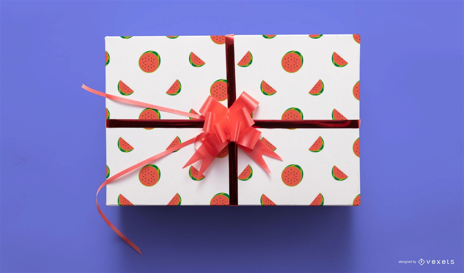 Maquete de caixa de presente de melancias