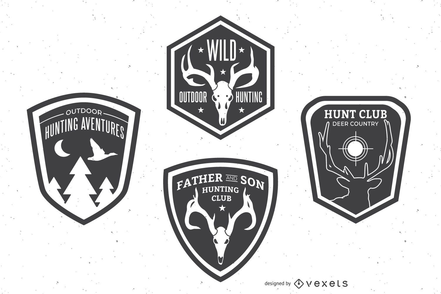 Conjunto de insignias de caza