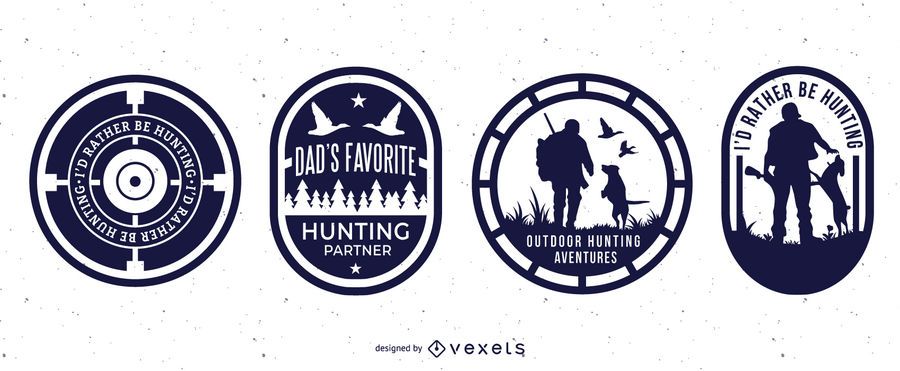 Hunting badges set Hunting badges set