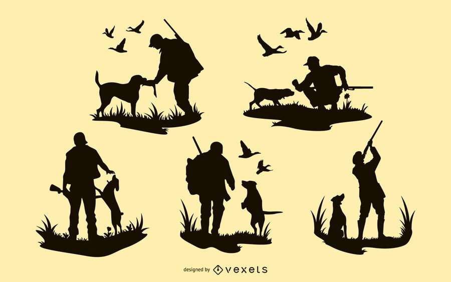 Desenhos de silhueta de cão homem caça Desenhos de silhueta de cão homem caça