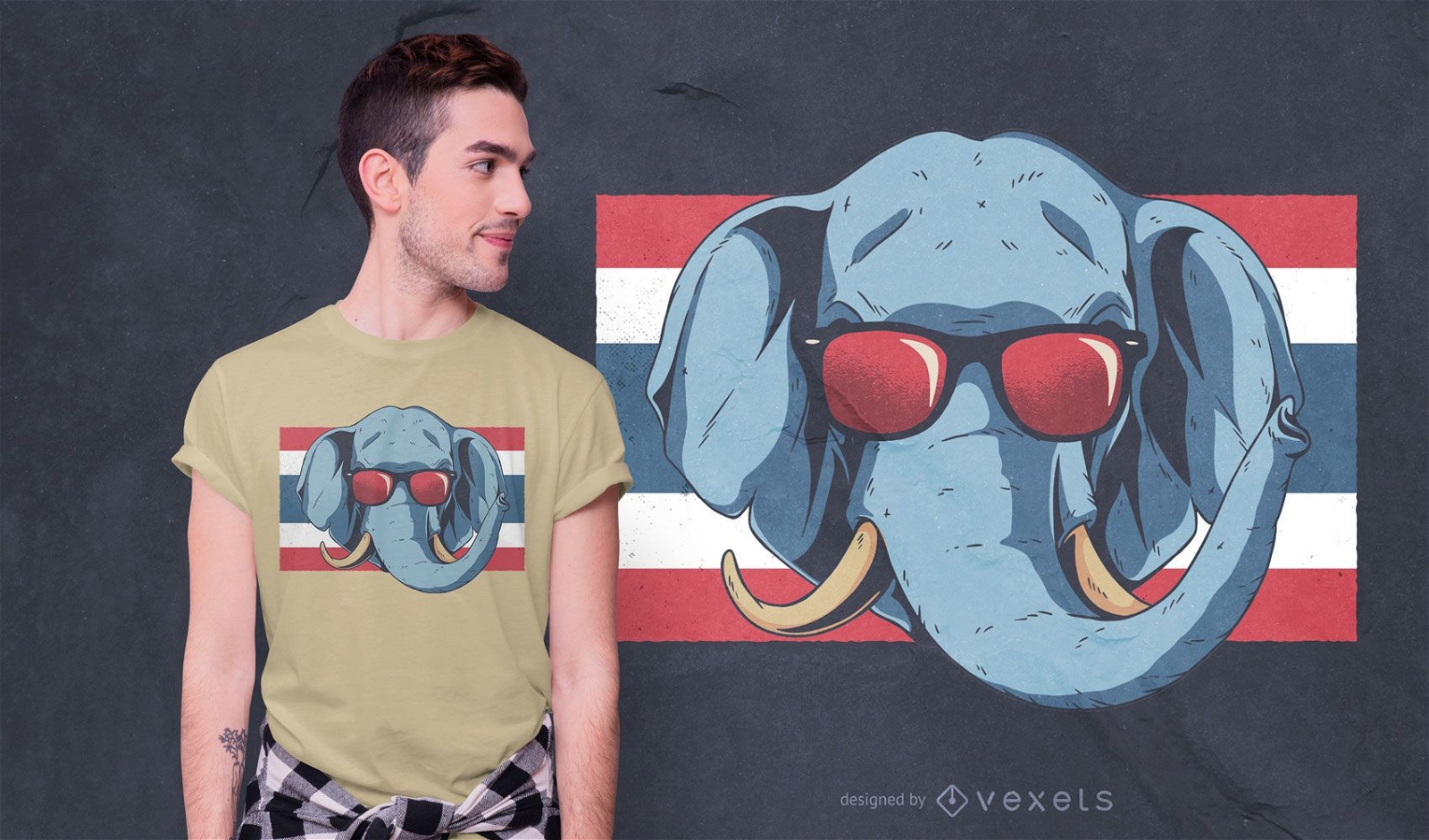Thailand Elefant T-Shirt Design