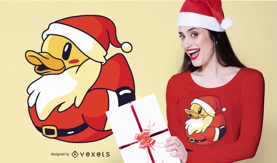 Santa rubber duck t-shirt design Santa rubber duck t-shirt design