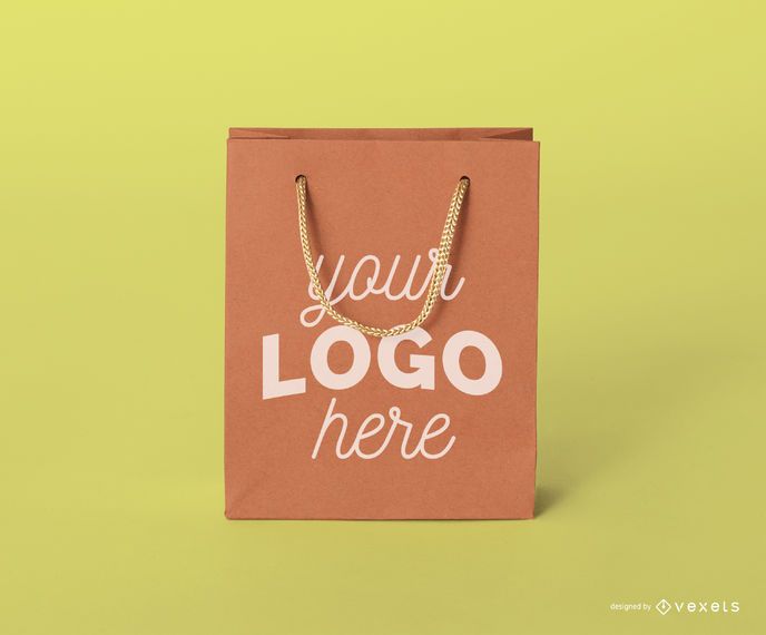 Shopping paper bag mockup template Shopping paper bag mockup template