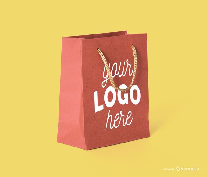 Shopping bag purple mockup template Shopping bag purple mockup template