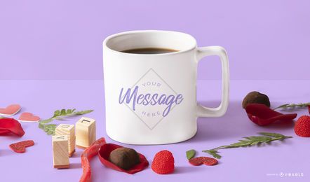 Valentinstag Becher Modell Zusammensetzung