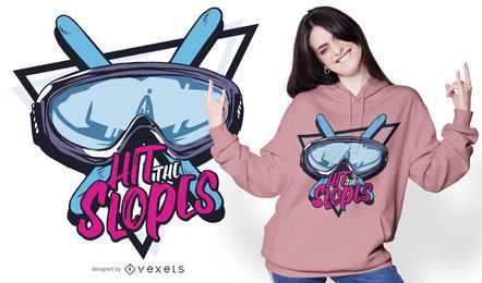 Diseño de camiseta de cita de Hit the Slopes Diseño de camiseta de cita de Hit the Slopes