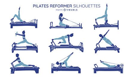 Pilates Exercises Silhouette Pack Pilates Exercises Silhouette Pack
