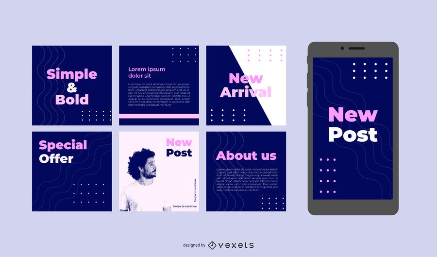 Simple and bold social media posts Simple and bold social media posts