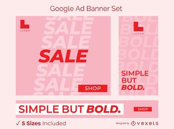 Simple bold ad banner set Simple bold ad banner set