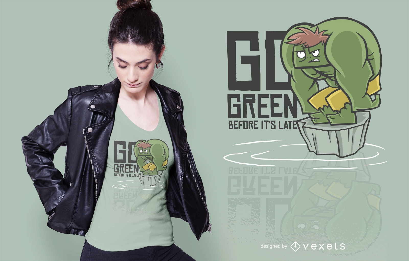 Go green quote t-shirt design