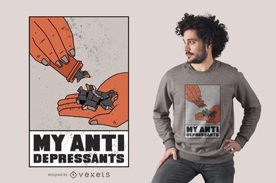 Diseño de camiseta de mis antidepresivos Diseño de camiseta de mis antidepresivos