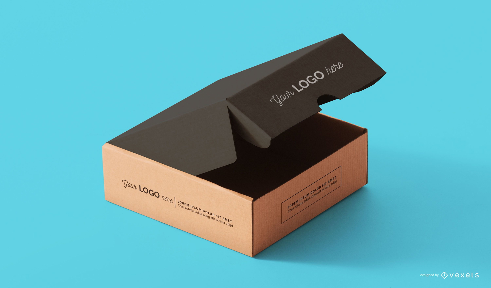 Box packaging mockup design psd