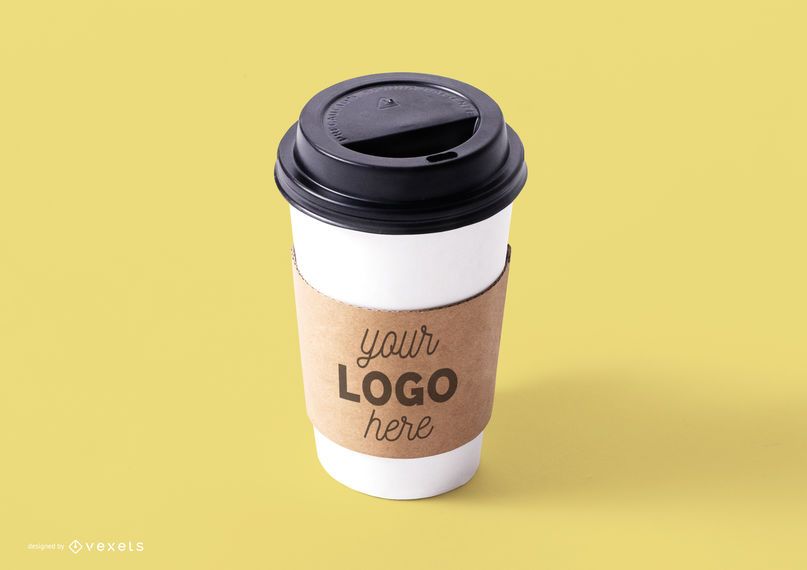 Plantilla de maqueta de taza de café Plantilla de maqueta de taza de café