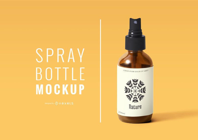 Spray bottle mockup template Spray bottle mockup template