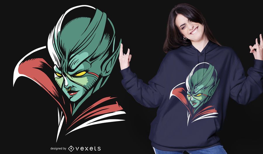 Design de t-shirt de rainha alienígena Design de t-shirt de rainha alienígena