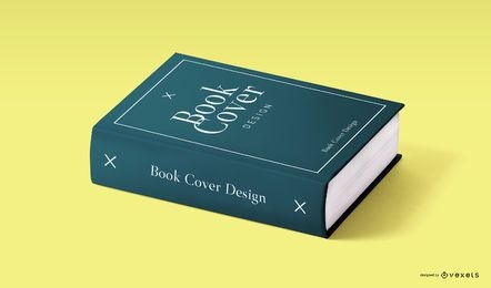 Maqueta de diseño de portada de libro psd