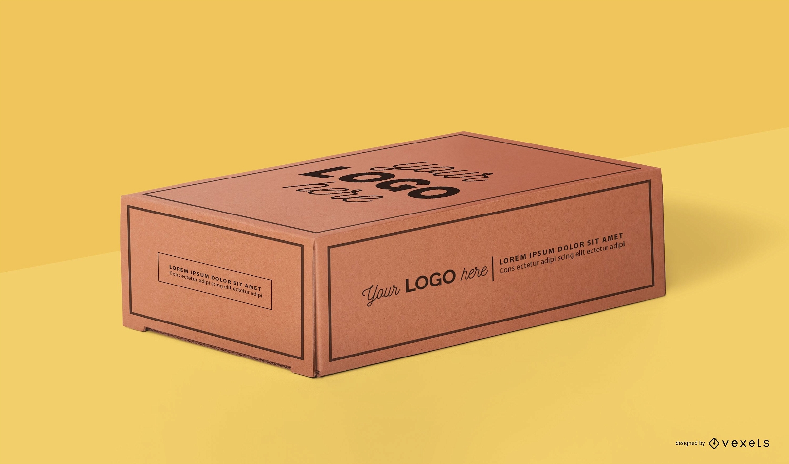 Design de maquete de caixa