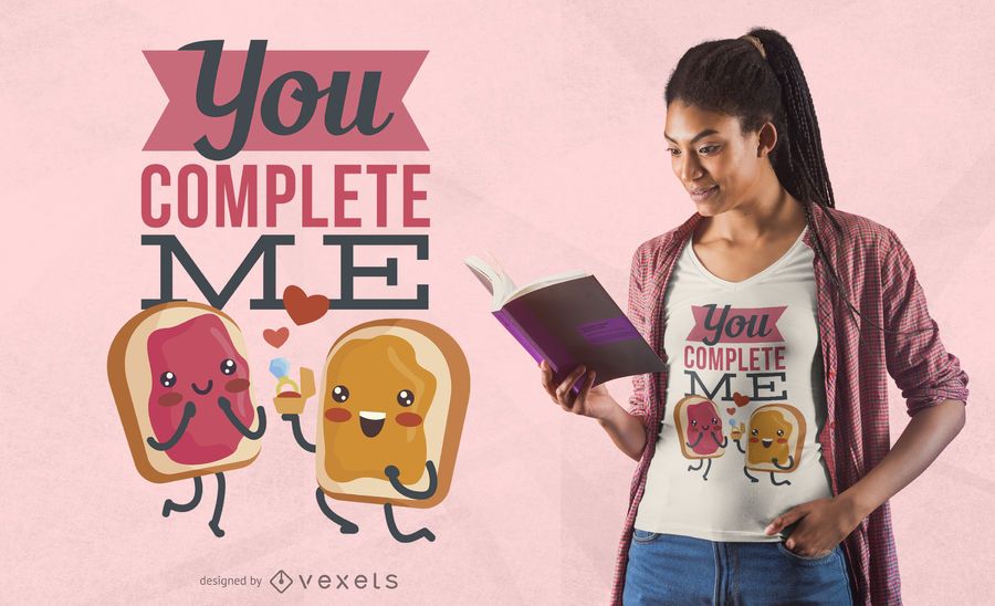 Design de camisetas de comida para namorados Design de camisetas de comida para namorados