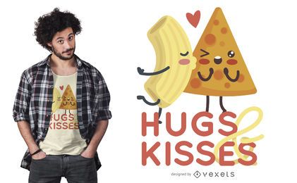 Diseño de camiseta de pareja de comida Diseño de camiseta de pareja de comida