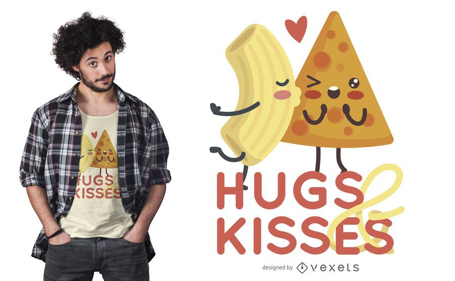 Food couple t-shirt design Food couple t-shirt design