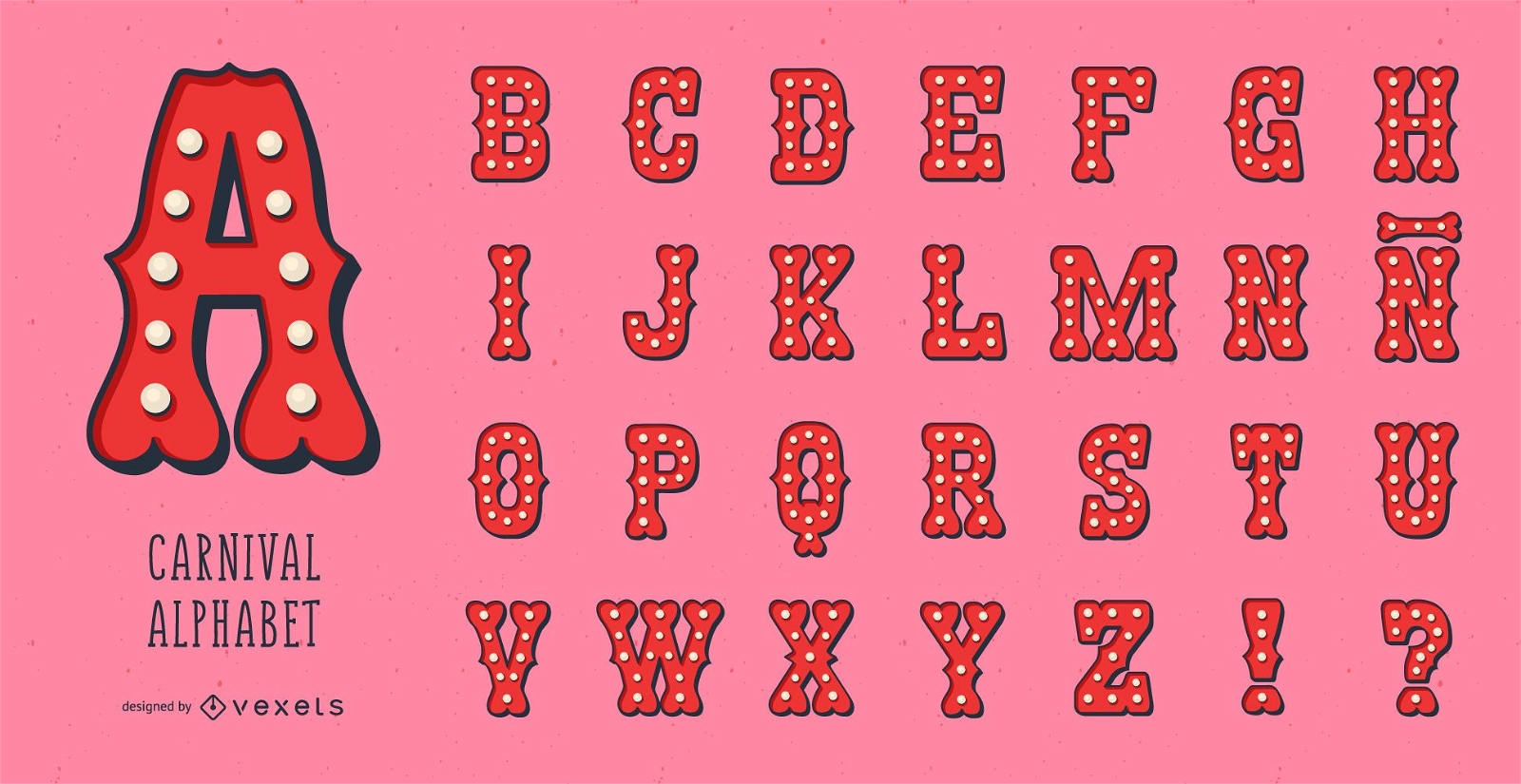 Carnival alphabet set