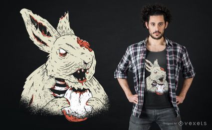 Diseño de camiseta de conejito de terror Diseño de camiseta de conejito de terror