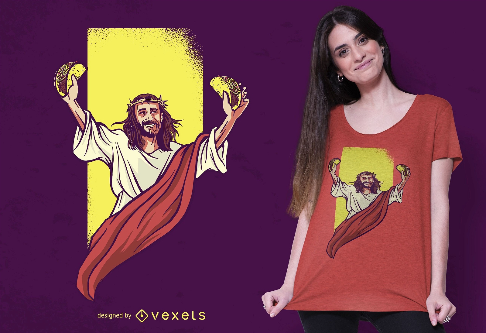 Jesus taco t-shirt design