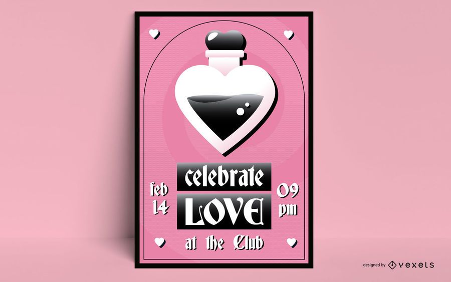 Valentine's day poster template Valentine's day poster template