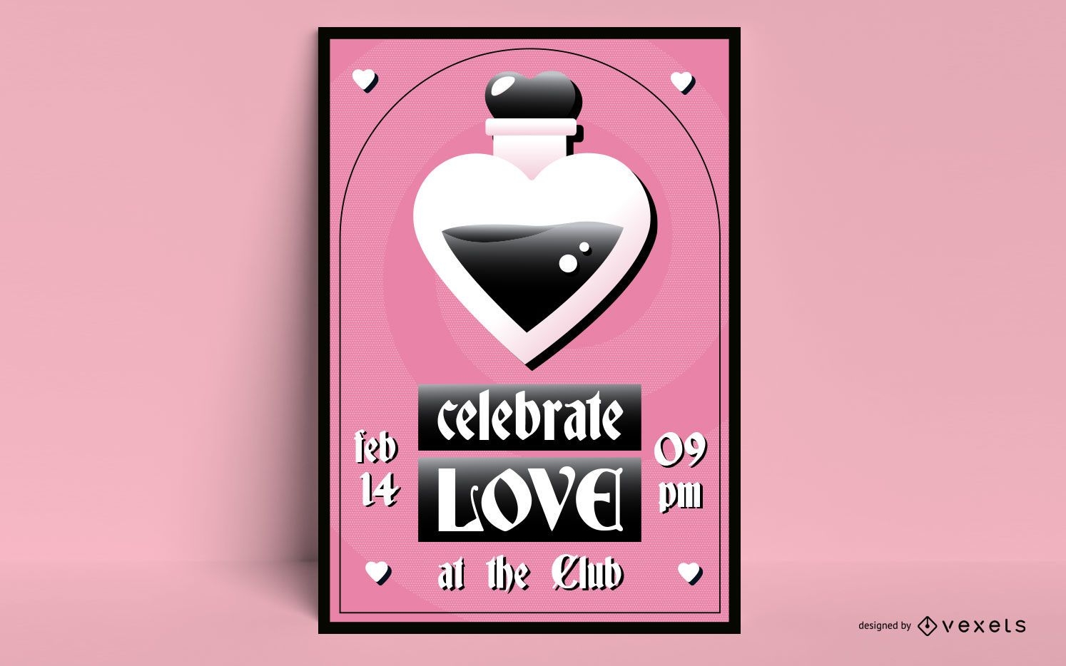 Valentine's day poster template