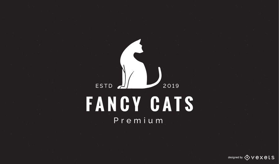 Diseño de logotipo de marca de gato Diseño de logotipo de marca de gato