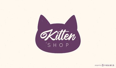 Design de logotipo da Kitten Shop
