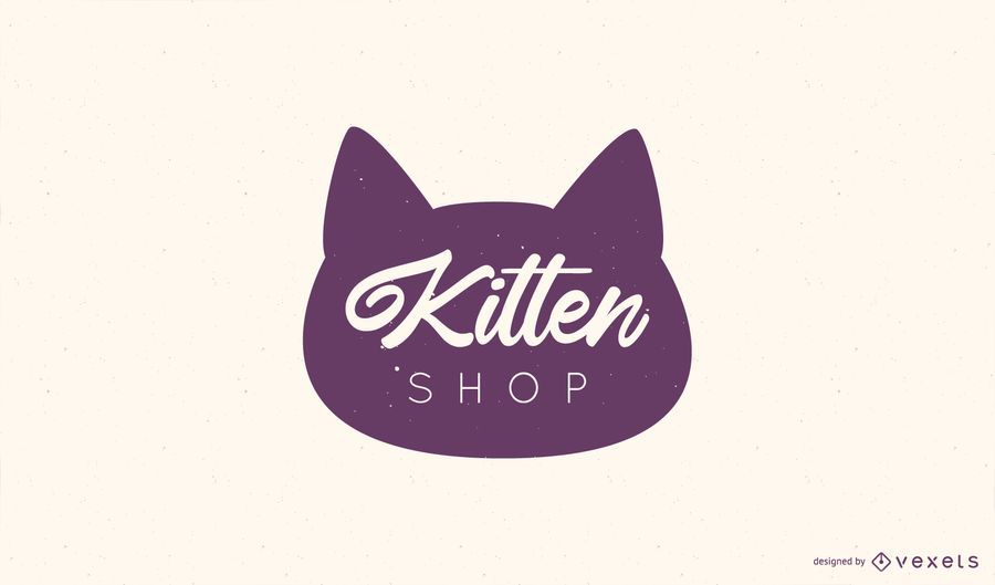 Kitten Shop Logo Design Kitten Shop Logo Design