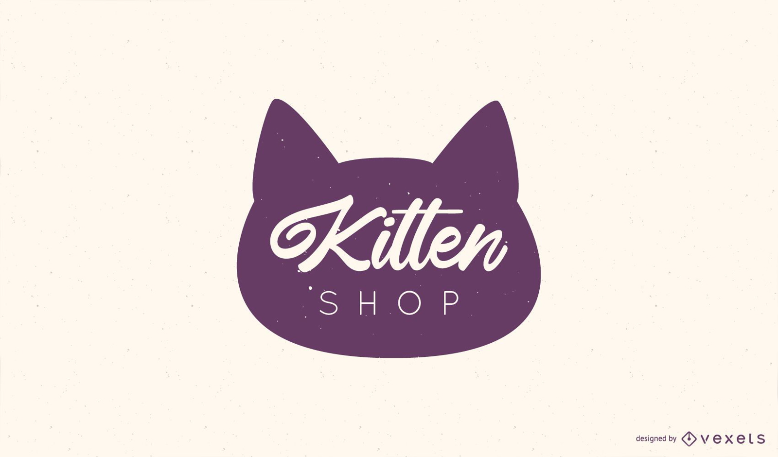 Dise?o de Logo de Kitten Shop