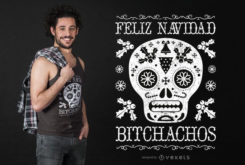 Design de camisetas bitchachos de Natal Design de camisetas bitchachos de Natal