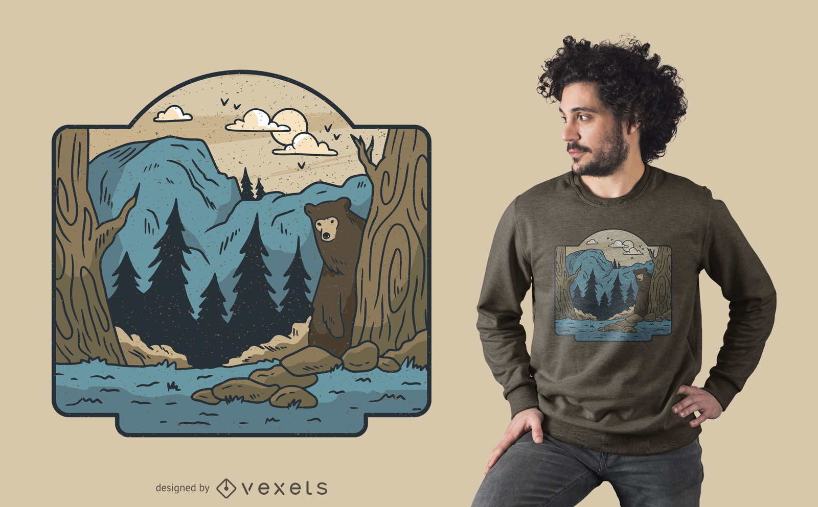 Diseño de camiseta Wilderness