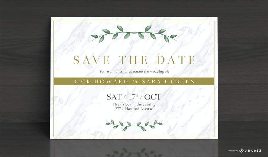 Elegante diseño de tarjeta de invitación de boda Elegante diseño de tarjeta de invitación de boda