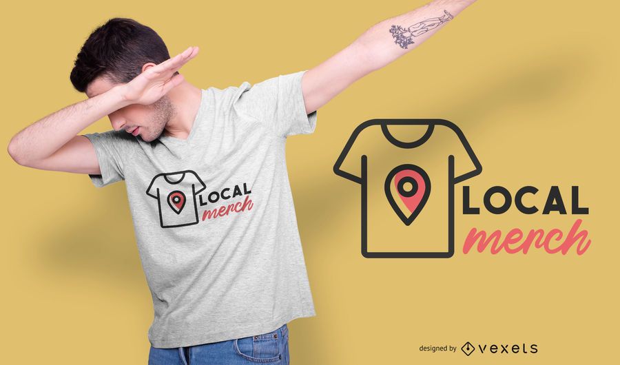 Design de camisetas de produtos locais Design de camisetas de produtos locais