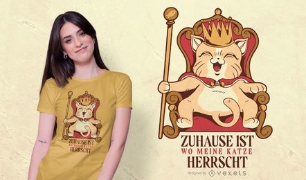 Cat king t-shirt design