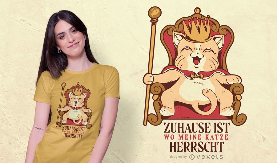 Katzen-Königst-shirt Entwurf Katzen-Königst-shirt Entwurf