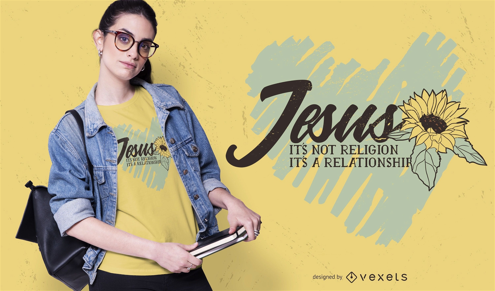 Design de camiseta com citação de coração de Jesus