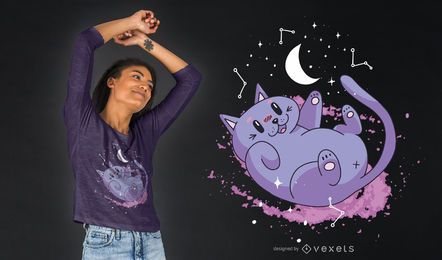 Cute space cat t-shirt design Cute space cat t-shirt design