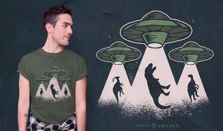 Ufo dinos t-shirt design Ufo dinos t-shirt design